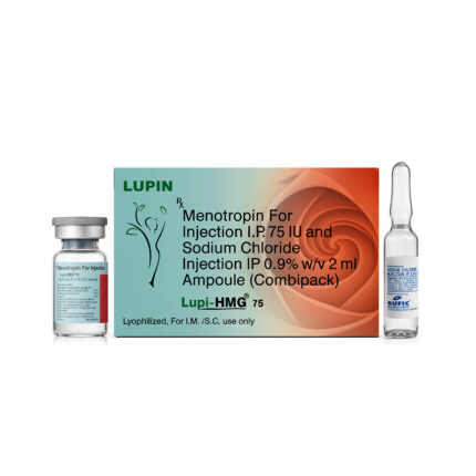 Hmg – ( Menotropin For Injection IP 75 IU And Sodium Chloride Injection IP 0.9% W/v 2ml Ampoule ) – Lupin