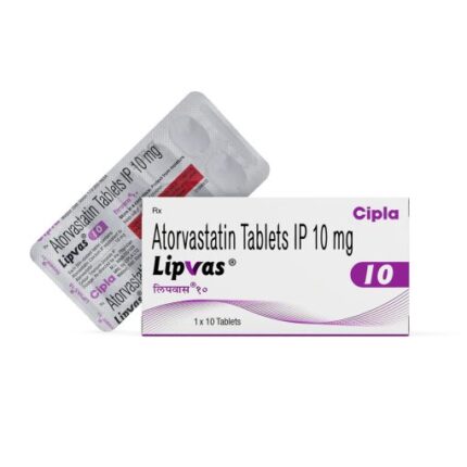 Lipvas (atorvastatin) 10 mg (10 Tablets Strip) Cipla