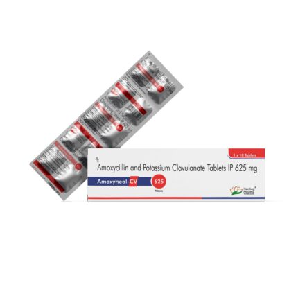 Amoxyheal Cv 625 ( Amoxycillin 500mg + Clavulanic Acid 125mg) 625 mg - (10 Tablets Strip) - Healing Pharma