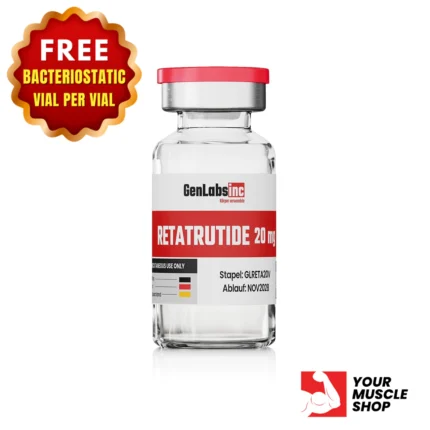 Retatrutide 20mg Vial – (with Bacteriostatic Water) – Genlabs